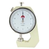 uxcell ダイヤルゲージ 　ダイヤルシックネスゲージ　測定範囲0-10mm　1個　ホワイト　ブラック