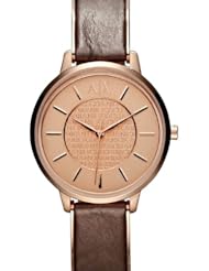 Armani Exchange Olvia Rose Dial Rose Gold Ion-plated Ladies Watch AX5302