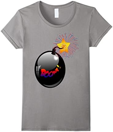 Women's Diwali Colourful Firecracker Symbolic T-Shirt. Small Slate