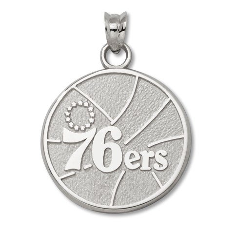 76ers Sterling Silver Logo Pendant (sev009ss)
