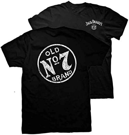 Jack Daniels Tennessee Whiskey Old No. 7 T-Shirt - Black (Large)