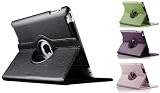 iTronz 360 Degrees Rotating Stand Case for Apple iPad 3 with smart cover (Built in magnet to support Wake/Sleep) (Black/Black Interior) [Pink, Light Blue, Yellow, Navy Blue, White, Green, Orange, Brown, Red, Gray, Purple, Black, Red Rose]