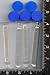 Mini, Vials, Polystyrene, , 6 , , Clear, Vials, With, , 6 , , Blue, Snap Caps
