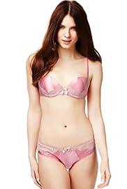 Limited Collection Floral Lace Padded Push-Up A-DD Bra with Silk