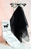 Hey Viv ! 50's Fashions - Bobby Socks w Black Poodle, Black Scarf & Cateye Glasses