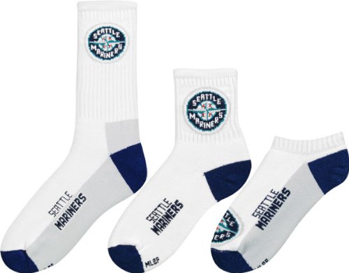 Seattle Mariners Men's 3-Pair Sock Pack