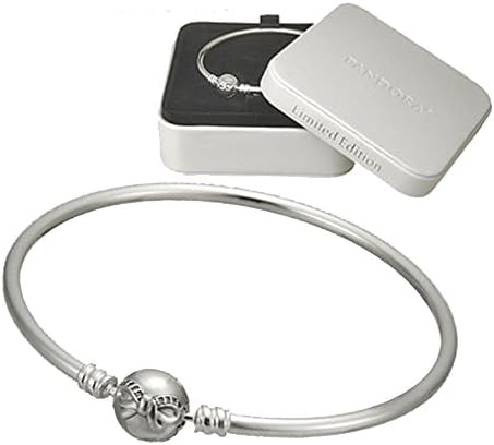 Ltd. Edition PANDORA Dainty Bow Bangle in Leather Box!- LARGE 8.3