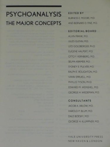 Psychoanalysis: The Major Concepts