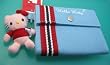 Hello Kitty Blue Canvas Wallet with Mini Hello Kitty
