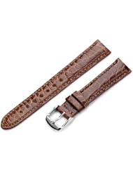 Hadley-Roma Womens LSL823RX 160 16-mm Gold Genuine Alligator Watch Strap