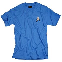 Star Trek USS Enterprise Science Crew Mr Spock Uniform T-Shirt M
