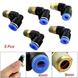 Buy Amico Pneumatic 4mm Hole 9mm Thread Quick Connector 5 Pcs by uxcell