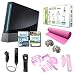Golf Follow Through
Nintendo Wii Black Holiday Pink Fit Bundle with Remote Plus, Yoga Mat, Pom Poms, and More