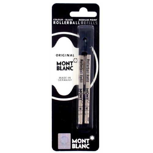 Mont Blanc Set of 2 Rollerball Refill Medium Black