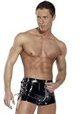 Lingerie Homme Sexy - Short boxer vinyl a lacets - Taille L