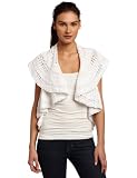 Karen Kane Womens Circular Crochet Vest