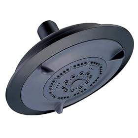 Danze D460008BS Six-Inch 460 Series Three-Function Showerhead, Black Satin