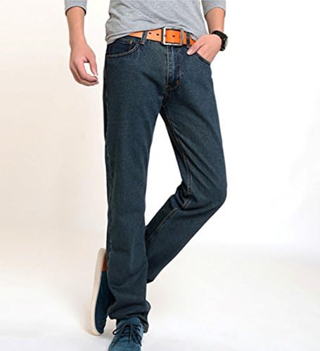 LEMJ Men's Stylish Relax Fit Casual Washed Denim Jeans Plus Size-34