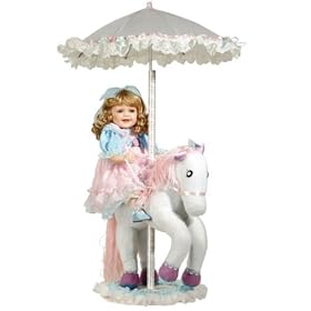 Click here to buy MATEJA 16in Toddler w Carrousel Horse Doll Duck House~Retired by Duck House Dolls.