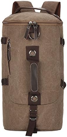 Canvas Shoulder Backpack with adjustable shoulder straps for Outdoor Travel Male and Female Brown
