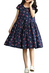 General Print Pleated Polyester Midi Dress 