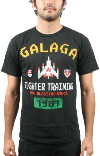 Galaga - Mens Fighter Elite Soft T-shirt Large Black