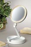 Lighted Folding Vanity & Travel 12X/1X Mirror, Battery Operated