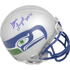 STEVE LARGENT SIGNED AUTOGRAPHED MINI HELMET SEATTLE SEAHAWKS COA + HOLOGRAM
