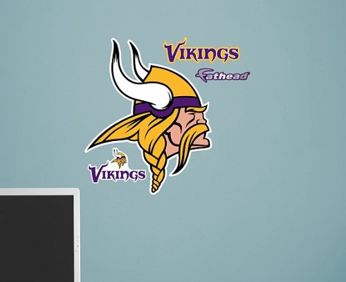 NFL Minnesota Vikings Fathead Logo Decal, Purple NFL Minnesota Vikings Fathead Logo Decal, Purple