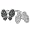 Onyx & Butterflys Promise Ring - Sterling Silver Cz Engagement Rings
