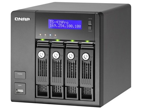 QNAP 4TB (4000GB) Turbo NAS TS-439 Pro 4-Bay Superior Performance RAID 0/1/5/JBOD RAID Network Attached Storage Server with iSCSI for Business- Powered by 4x Western Digital 1TB WD10EADS 32MB Buffer 7200RPM SATA Hard Drive w/3 Year Warranty