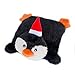 ZippyPaws Holiday Squeakie Pad Penguin Squeaky No Stuffing Plush Dog Toy