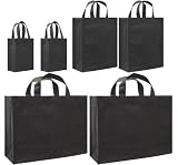 Reusable Gift Bags, Black Variety 6 Pack Reusable Gift Bags, Black Variety 6 Pack