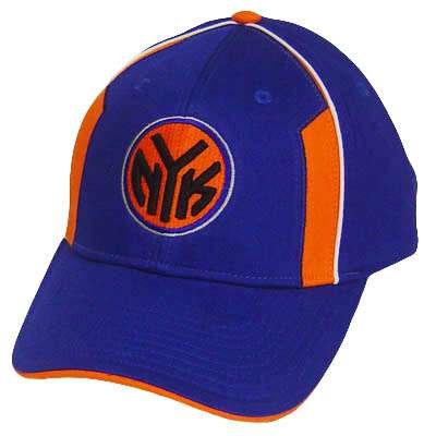 NBA NEW YORK KNICKS VELCRO COTTON BLUE ORANGE HAT CAP