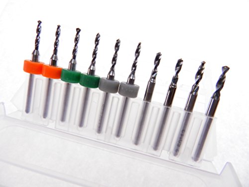 10 Pcs Tungsten Micro Drill Bits 1.5mm to 2.5mm Japanese made for CNC PCB Dremel Installation, Toy Making, Model Cars Trucks Planes Boats, Arts &amp; Crafts, Woodworking more...