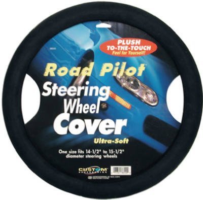 Custom Accessories CU038550 Road Pilot Ultra-Soft Steering Wheel Cover-Black