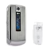 LG VX8700 Transparent Clear Crystal Snap On Cover Case with Removable Belt Clip