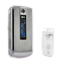 LG VX8700 Transparent Clear Crystal Snap On Cover Case with Removable Belt Clip