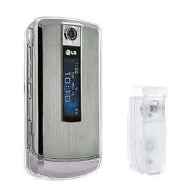 LG VX8700 Transparent Clear Crystal Snap On Cover Case with Removable Belt Clip