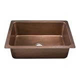 Pisa Hand Hammered Copper Single Bowl Kitchen Sink