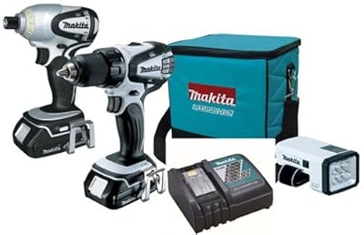 Makita LCT306W 18-Volt Compact Lithium-Ion Cordless 3-Piece Combo Kit
