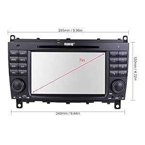 Best of  Rupse For Benz CLK W209 220 / CLS W219 Indash Car DVD Player With 7 Inch HD touchscreen Video Monitor GPS Sat Navi Navigation System / RDS / iPod / Can-Bus / Steering wheel control / tooth handsfree