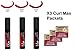 L.A. Girl Matte Pigment Gloss Set of 3 with Glamorous Hair Pin (Obsess, Instinct, Frisky)