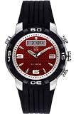 ESQ Swiss Men's Octane Black Rubber Strap Red Dial Watch #07301052