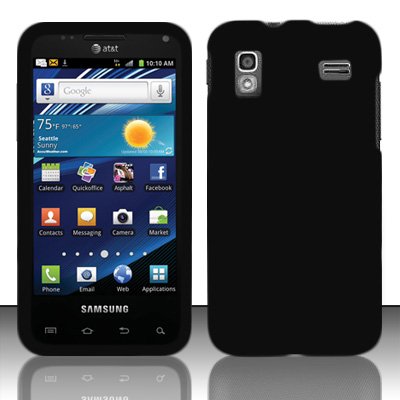 Importer520 Rubberized Snap-On Hard Skin Protector Case Cover for For (AT&T) Samsung Captivate Glide 4G i927 - Black