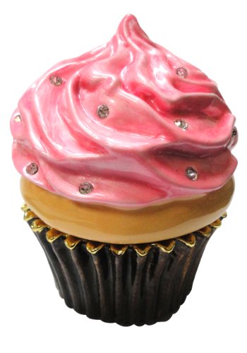 Cristiani Pink Cupcake Trinket Box with crystals
