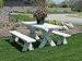 Dura-Trel Vinyl Picnic Table w/ Unattached Benches