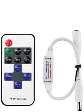 TonLong Single Color LED Light Strip R106 Controller - Includes RF Remote 5 to 24V DC, 8A Max,led Dimmer