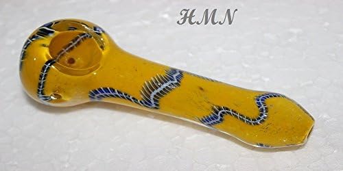 Frit incense 4.5" "new" art "Pipe" with carb hole - handmade art incense **Glass** Burner