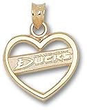 "Anaheim Ducks" New Logo Heart 10K Charm/Pendant